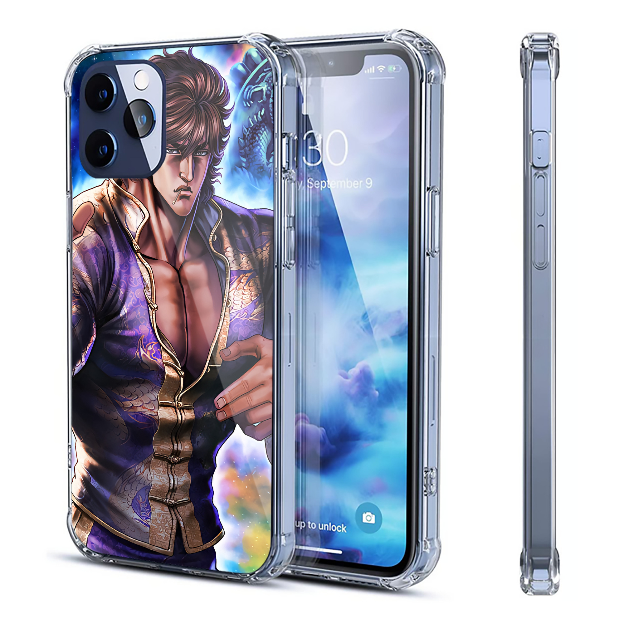 （画像用） 北斗の拳 Fist of the North Star 【iPhone 12シリーズ対応】透明スマホケース（クリアソフトケース）